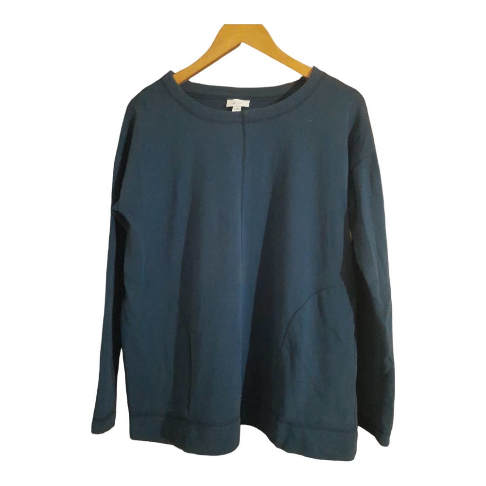 Pure Jill Womens Long Sleeve Forrest Green Top Size Medium